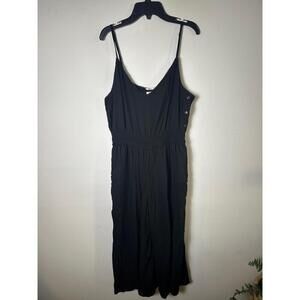 Wilfred Black Irene Button Side Cinched‎ Waist Jumpsuit Size Large